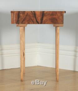 Antique Art Deco Burr Walnut Bedside Bedroom Occasional Side End Lamp Table