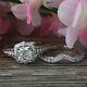 Antique Art Deco Style 2.10 Ct Simulated Diamond Bridal Set Ring In 925 Silver