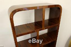 Antique Art Deco Style Furniture Bookcase In Rosewood Library Shelf Unit C214