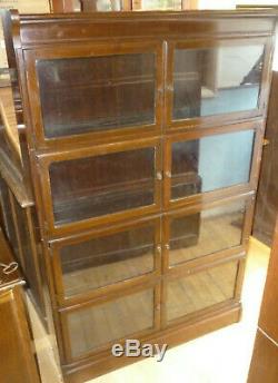 Antique Minty Oxford Four Section Bookcase Stands 143cm High