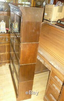 Antique Minty Oxford Four Section Bookcase Stands 143cm High