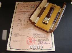 Antique Solid Gold Rare 1930 Rolex Prince Brancard 971U Original Box / Paper
