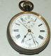 Antique Victorian Swiss Chronograph 17 Jewel Pocket Watch With 30 Minute Register