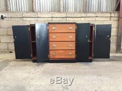 Antique Vintage Painted Art Deco Sideboard Larder Cupboard Cabinet