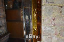 Antique Vintage Stunning Art Deco Amber Mirror Stepped iconic style