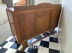 Antique arts & crafts deco style carved oak buffet sideboard -Delivery Available