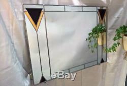 Art Deco 1 61x46cm Stained Glass effect Wall mirror Handmade in the UK
