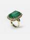Art Deco Antique Look 5.2ct Green Emerald Diamond Vintage Style Ring 925 Silver