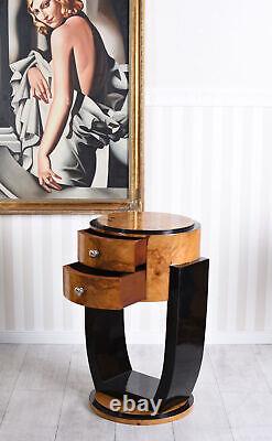 Art Deco Bedside Table Root Wood Dresser Antique Night Dresser Nightstand Bauhaus