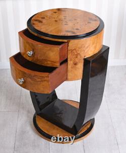 Art Deco Bedside Table Root Wood Dresser Antique Night Dresser Nightstand Bauhaus