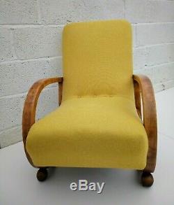Art Deco Bentwood Armchair (recently Re Upholstered), Collection Margate Kent