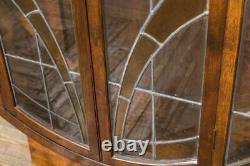 Art Deco Cabinet Round China Cabinet Glass Door Cupboard Circular Cupboard