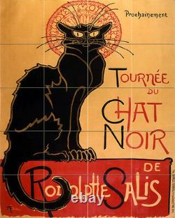 Art Deco Cat Vintage Chat Noir Ceramic Mural Backsplash Bath Tile #2291