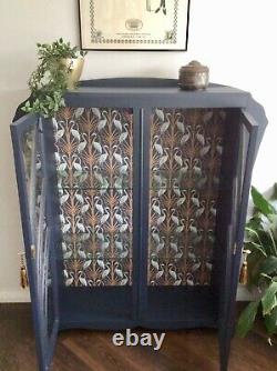 Art Deco Cocktail Gin Drinks Display Cabinet The Sylvie Genuine 1930s Blue