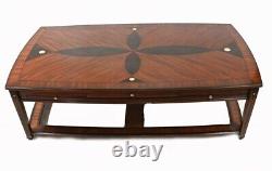 Art Deco Coffee Table Geometric Inlay