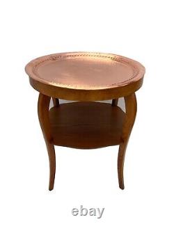 Art Deco Copper, Oak Side Table 1930s