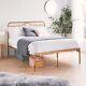 Art Deco Gold Frame Linear Double Bed Frame Gold Metal 4ft 6