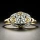Art Deco Style 1.85ct Round Lab Created Diamond Engagement Wedding Silver Ring