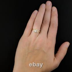 Art Deco Style 1.85Ct Round Lab Created Diamond Engagement Wedding Silver Ring