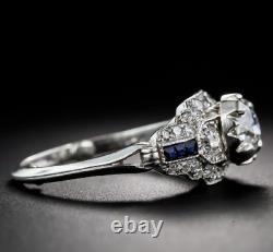 Art Deco Style 2.3CT Lab Created Diamond Wedding 14K White Gold Filled Gift Ring