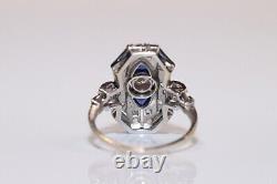 Art Deco Style 2.5Ct Round Lab Created Diamond Engagement White Gold Filled Ring