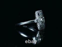 Art Deco Style 2CT Simulated Diamond Flower Design Engagement Ring In 925 Silver