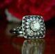 Art Deco Style 3.5ct Round Lab Created Diamond Engagement White Gold Filled Ring