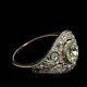 Art Deco Style 3.85 Ct Lab Created Diamond Engagement 14k White Gold Filled Ring