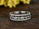 Art Deco Style Anniversary Eternity Stacking Wedding Gift Band With 925 Silver