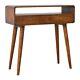Art Deco Style Curved Edge Console Table / Dressing Table With Mid Century Legs