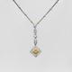 Art Deco Style Diamond Necklace 18k White Gold 0.51 Ctw