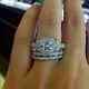 Art Deco Style Gorgeous 2ct Simulated Diamond Bridal Trio Ring Set In 925 Silver