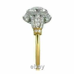 Art Deco Style Lab-Created Diamond Edwardian Circa Engagement Ring In 925 Silver