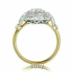 Art Deco Style Lab-Created Diamond Edwardian Circa Engagement Ring In 925 Silver
