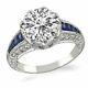 Art Deco Style Lab Created Diamond Engagement 14ct White Gold Filled Gift Ring