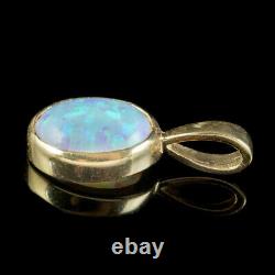 Art Deco Style Opal Pendant 9ct Gold 2.5ct Opal