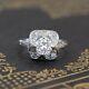 Art Deco Style Round Cut Lab Created Diamond Wedding 14ct White Gold Filled Ring