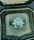 Art Deco Style Round Cut Lab Created Diamond Wedding &engagement 925 Silver Ring