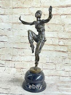 Art Deco Style Signed Pierre laurel Bronze Statue Sculpture Dancer Gypsy Sale