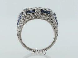 Art Deco Style Simulated Diamond Three Stone Engagement Gift Ring In 925 Silver