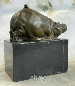 Art Deco Style Statue Sculpture hippo Wildlife Art Nouveau Style Bronze DEAL