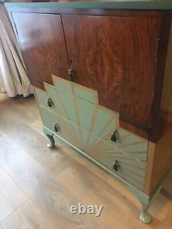 Art Deco Style Vintage 1920s Upcycled Tallboy/ Gin Cocktail Cabinet