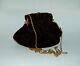 Art Deco Style Vintage Black Velvet Evening Bag