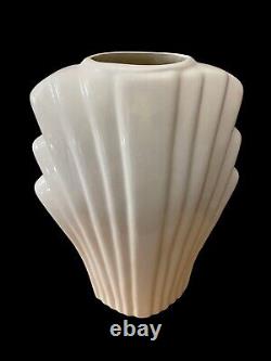 Art Deco Style White Vase