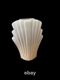 Art Deco Style White Vase