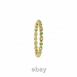 Art Deco Vintage Style Diamond Emerald Ring Fine Jewelry