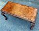 Art Deco Antique Georgian Type Carved Burr Walnut Oblong Coffee Occasional Table