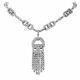 Art Deco Style 15.65 Ctw White Cz Tassel Pendant Necklace In 925 Sterling Silver