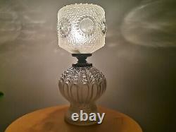 Art Deco style Chrysler Building inspired glear glass table lamp light fixture