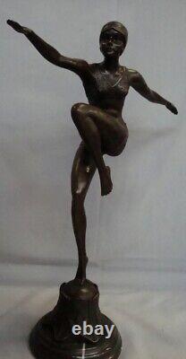 Art Nouveau Style Statue Sculpture Art Deco Style Bronze